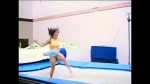 teen gymnastics model trampoline fail