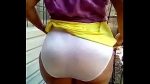 in my yellow skirt and my white pantyhose